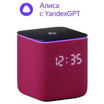Умная колонка Yandex Station Midi YNDX-00054, YandexGPT, Zigbee, Малиновый