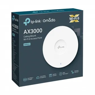 Двухдиапазонная точка доступа Wi-Fi 6 TP-LINK EAP650, 2976 Мбит/с, MU-MIMO, порт Гбит, Omada Mesh, PoE+