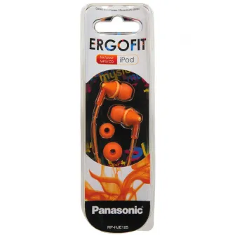 Earphones Panasonic RP-HJE125E-D Orange, w/o Mic, 1 x mini-jack 3.5mm