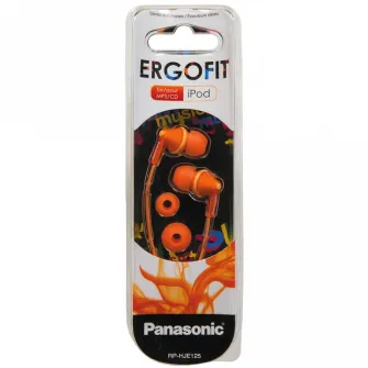 Earphones Panasonic RP-HJE125E-D Orange, w/o Mic, 1 x mini-jack 3.5mm