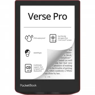 eBook Reader PocketBook Verse PRO 634, Rosu Pasiune