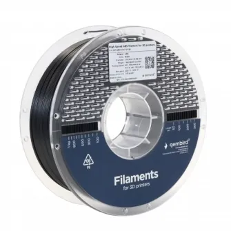 Filament pentru imprimanta 3D Gembird 3DP-ABS1.75HY-01-BK, ABS, Negru, 1.75 mm, 1kg