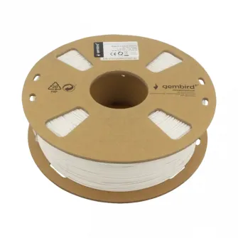 Нить для 3D-принтера Gembird 3DP-PLA-01-MTW, PLA, Белый Матовый , 1.75 мм, 1кг