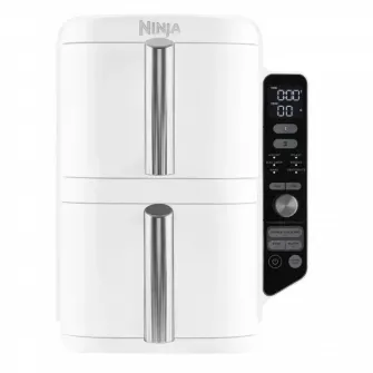 Friteuza cu aer cald Ninja Double Stack XL SL400EUWH, Alb