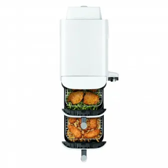 Friteuza cu aer cald Ninja Double Stack XL SL400EUWH, Alb