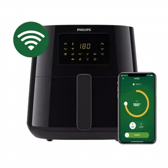 Friteuza cu aer cald Philips HD9280/90, Negru