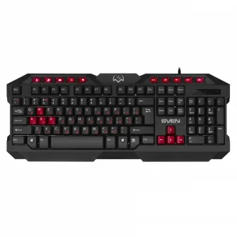 Клавиатура, мышь и коврик для мыши SVEN GS-9200, Проводное, Черный/Красный