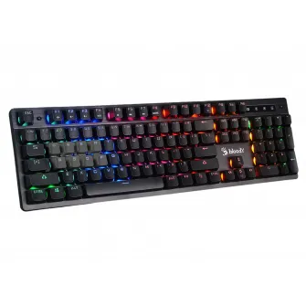 Gaming Keyboard Bloody B500N, Mecha-Like, Neon Glare, Game Mode, Water-Resistant, Black, USB