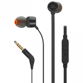 Гарнитура для мобильных телефонов JBL Tune 110, Проводной аналоговый, Чёрный