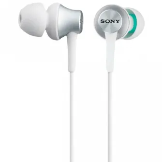Гарнитура для мобильных телефонов SONY MDR-EX110AP, Проводной аналоговый, Белый
