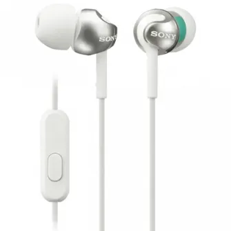Гарнитура для мобильных телефонов SONY MDR-EX110AP, Проводной аналоговый, Белый
