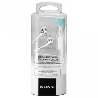 Гарнитура для мобильных телефонов SONY MDR-EX110AP, Проводной аналоговый, Белый