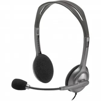 Гарнитуры для Колл-центров Logitech H111, Проводной аналоговый, Серый