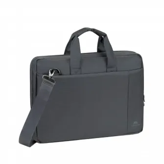 Geanta pentru Laptop RivaCase Central, 15.6, Poliester, Gri
