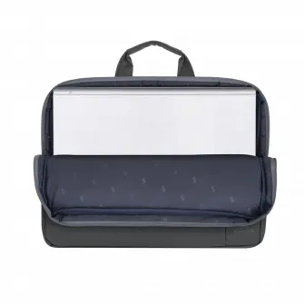 Geanta pentru Laptop RivaCase Central, 15.6, Poliester, Gri
