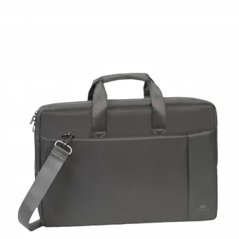 Geanta pentru Laptop RivaCase Central, Pana la 17.3, Poliester, Gri