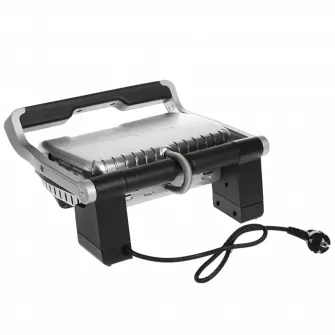 Gratar electric Tefal OptiGrill+ GC706D34, 2000 W, 6 programe automate, functie dezghetare, inox/ negru