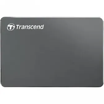 HDD portabil extern Transcend StoreJet 25C3, 1 TB, Grey (TS2TSJ25C3N)