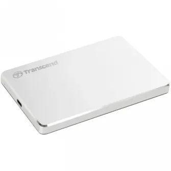 HDD portabil extern Transcend StoreJet 25C3S,  1 TB, Argintiu (TS1TSJ25C3S)