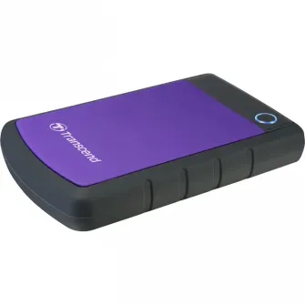 HDD portabil extern Transcend StoreJet 25H3P,  1 TB, Gri/Violet (TS1TSJ25H3P)