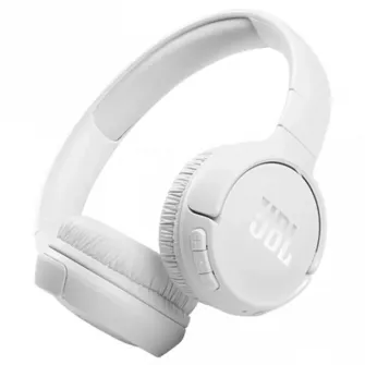 Headphones  Bluetooth  JBL T510BT, White, On-ear