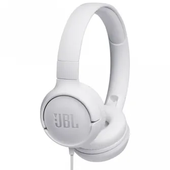 Headphones JBL T500 White, On-ear.