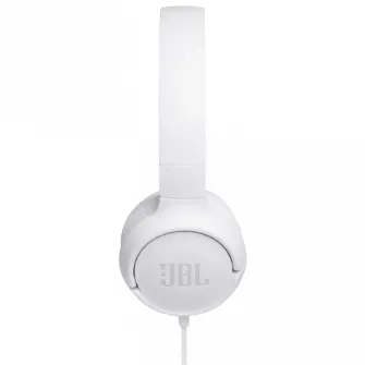 Headphones JBL T500 White, On-ear.