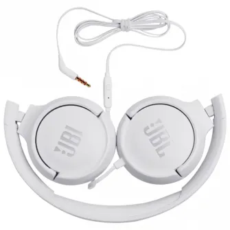 Headphones JBL T500 White, On-ear.