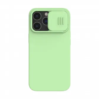 Husa Nillkin iPhone 13 Pro, CamShield Silky Silicone, Mint Green