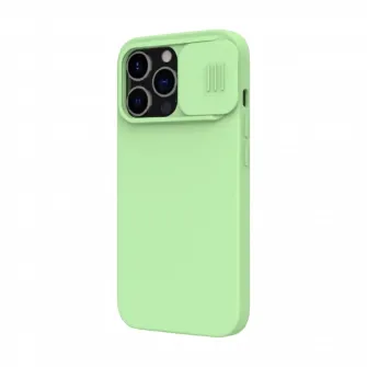 Husa Nillkin iPhone 13 Pro, CamShield Silky Silicone, Mint Green