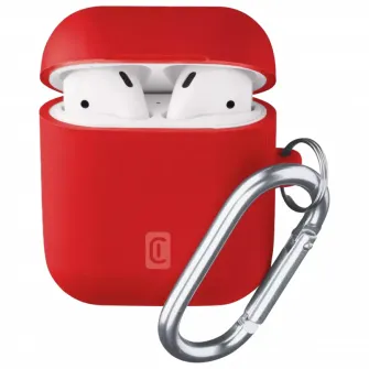 Husa pentru Airpods Cellularline Bounce - AirPods 1  2, Rosu