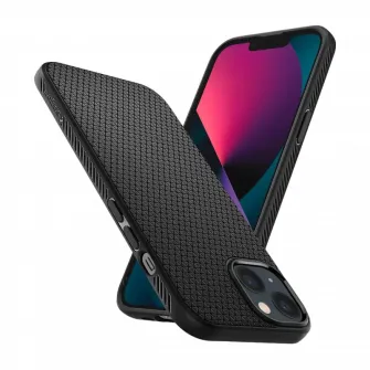 Husa Spigen iPhone 13, Liquid Air, Negru mat