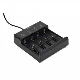 Incarcator Acumulatori Energenie BC-USB-02, Negru