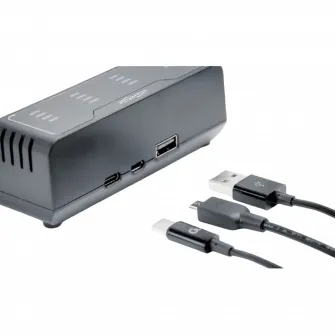 Incarcator Acumulatori Energenie BC-USB-02, Negru