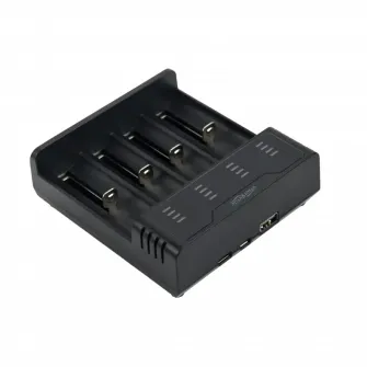Incarcator Acumulatori Energenie BC-USB-02, Negru