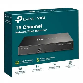 inregistrator video TP-LINK VIGI NVR1016H, Negru