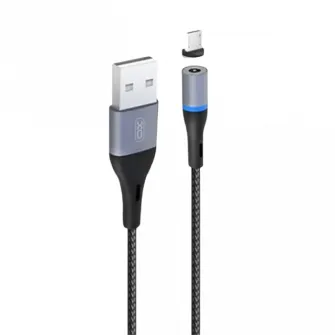 Кабель для зарядки и синхронизации XO NB125 Type-C, USB Type-A/Type-C, 1м, Чёрный