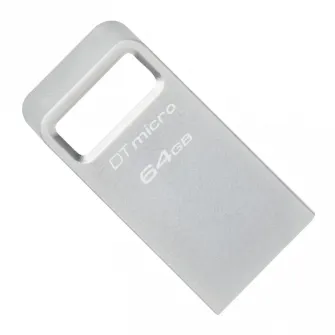 USB Flash накопитель Kingston DataTraveler Micro, 64Гб, Серебристый