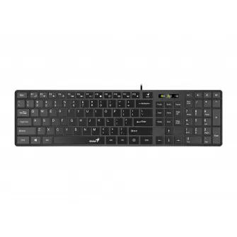 Клавиатура Genius SlimStar 126, Проводное, Чёрный