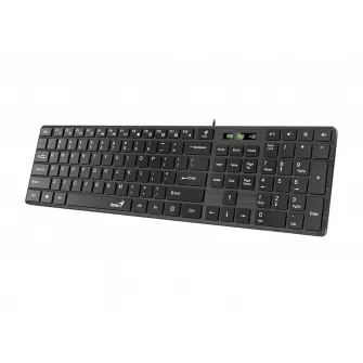 Клавиатура Genius SlimStar 126, Проводное, Чёрный