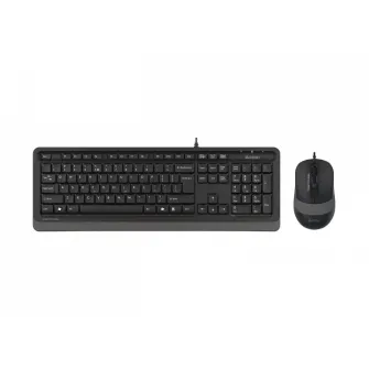 Клавиатура и мышь A4Tech F1010, Проводное, Чёрный/Серый