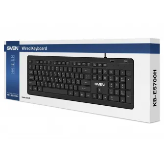 Клавиатура SVEN KB-E5700H, Проводное, Чёрный