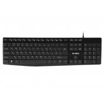 Клавиатура SVEN KB-S305, Проводное, Чёрный