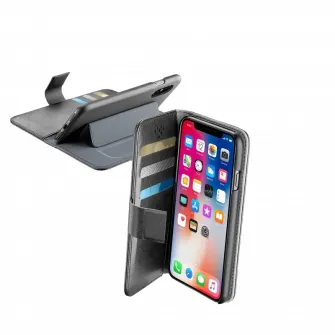 Книжная обложка Cellularline iPhone XS/X - Case, Чёрный