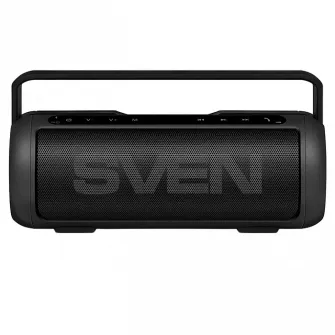 Колонки SVEN PS-250BL 10Вт, Черный, Bluetooth, microSD, FM, AUX, Mic, питание: 2200мА, USB, DC 5V