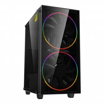 Компьютерный корпус Gamemax Black Hole, Midi-Tower, Без блока питания, Чёрный