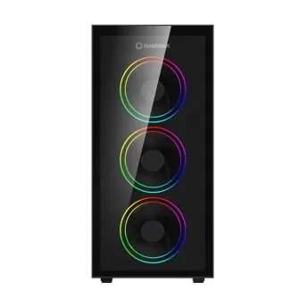 Компьютерный корпус Gamemax Draco XD, Midi-Tower, Без блока питания, Чёрный