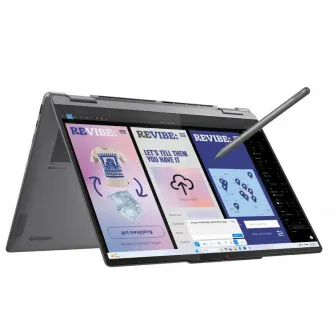 Laptop 14'' Lenovo Yoga 7 2-in-1 14ILL10, Luna Grey, Intel Core Ultra 7 256V, 16GB/512GB, Fara SO