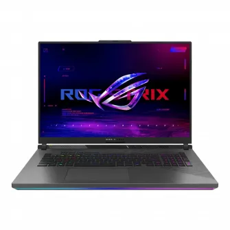 Laptop Gaming 18'' ASUS ROG Strix G18 G814FP, Eclipse Gray, AMD Ryzen 9 9955HX, 32GB/1024GB, Fara SO