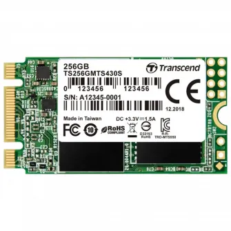 Накопитель SSD Transcend 430S, 256Гб, TS256GMTS430S